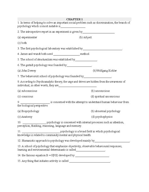 Chapter 1 worksheet class 11 1 marks - CHAPTER 1 In terms of helping to