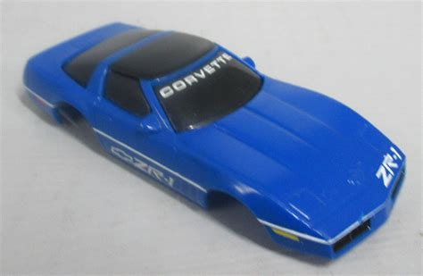 NEW OS TYCO BLUE ZR1 CORVETTE HO SLOT CAR BODY NARROW CHASSIS EBay