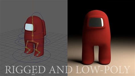 D Model Among Us With Rigged Vr Ar Low Poly Cgtrader