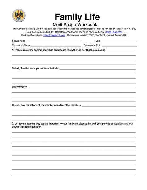 Free Bsa Merit Badges Worksheet Download Free Bsa Merit Badges Worksheet Png Images Free