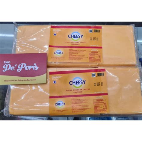 Jual Keju Slice Cheesy Red Cheddar Pcs Shopee Indonesia