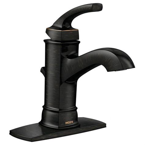 MOEN Hensley Single Hole Single Handle Bathroom Faucet In Mediterranean