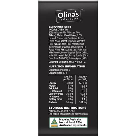 Olina S Bakehouse Swedish Round Crispbread Everything Seed 150g