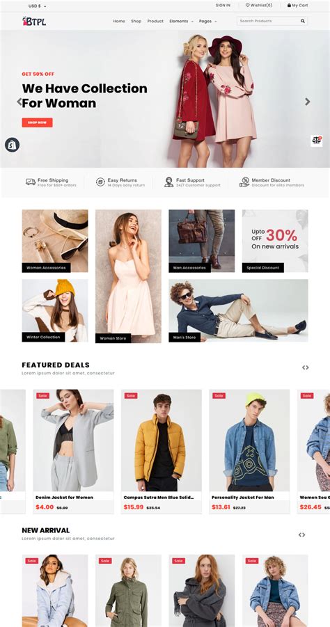 Shopify Templates Fashion