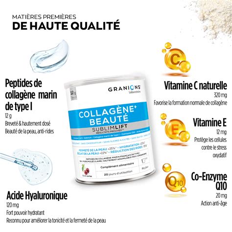 Collagène Beauté Sublimlift GRANIONS Collagène Marin Acide