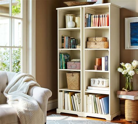 Pottery Barn Samantha Bookcase Antique White Shopstyle Living Room