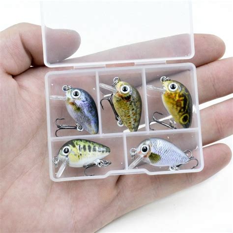 Fishing Wobbler Mini Crankbait Topwater 5pcs 1 9g 3cm 0 1 0 5m Japan 5