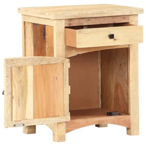 Oll Table De Chevet X X Cm Bois De R Cup Ration Massif