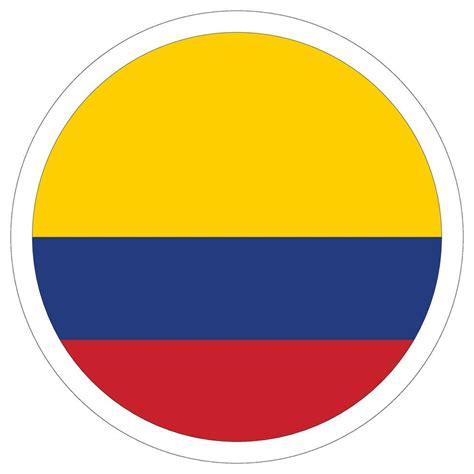 Bandera De Colombia En Redondo Circulo 24901748 Vector En Vecteezy