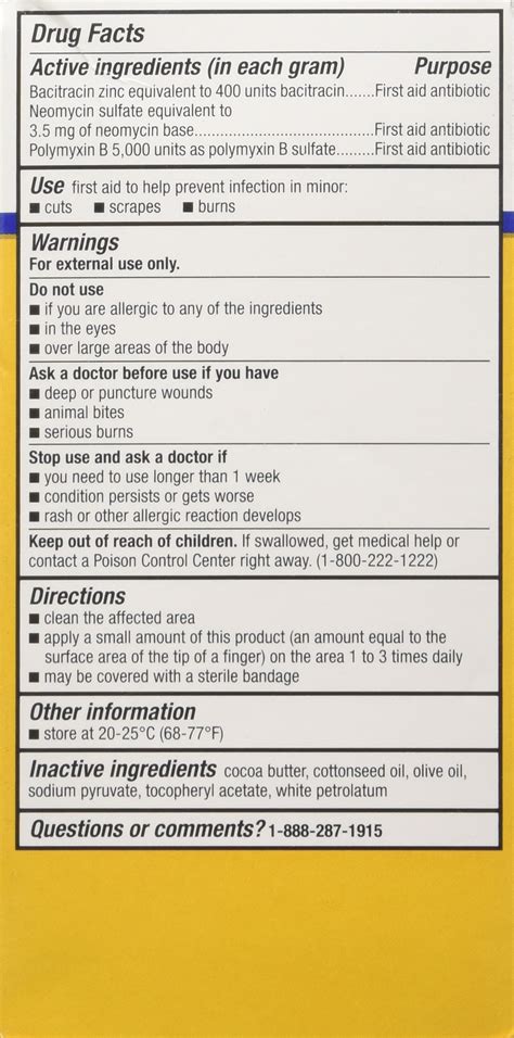 Equate Triple Antibiotic First Aid Ointment 1 Ozcompare To Neosporin