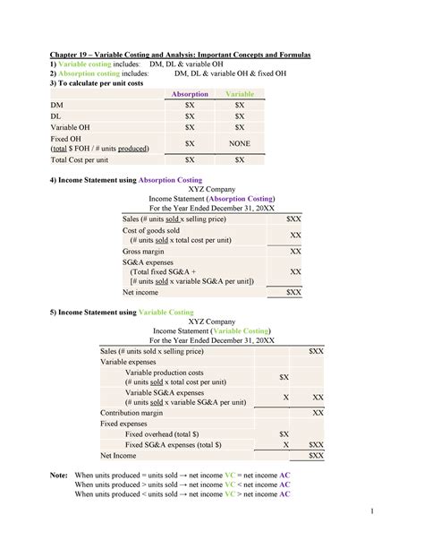 Chapter Important Formulas Acg Fau Studocu