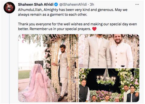 Pakistans Star Pacer Shaheen Ties The Knot With Shahid Afridis