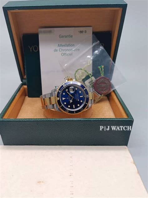 Rolex Submariner Date Yellow Gold K Oystersteel Blue Dial Ref