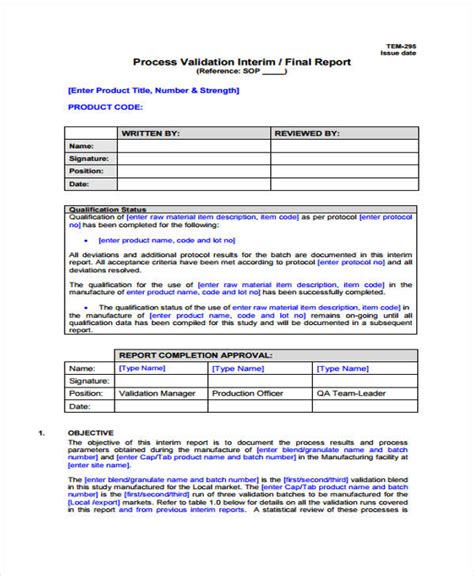 Validation Plan Template Hq Printable Documents