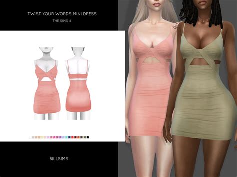 The Sims Resource Twist Your Words Mini Dress