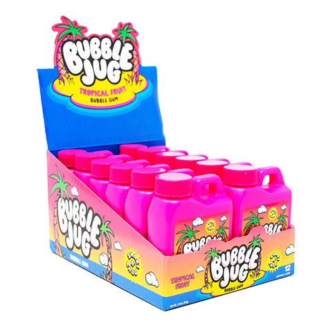 Bubble Jug Tropical Fruit Bubble Gum 12pk Candy District