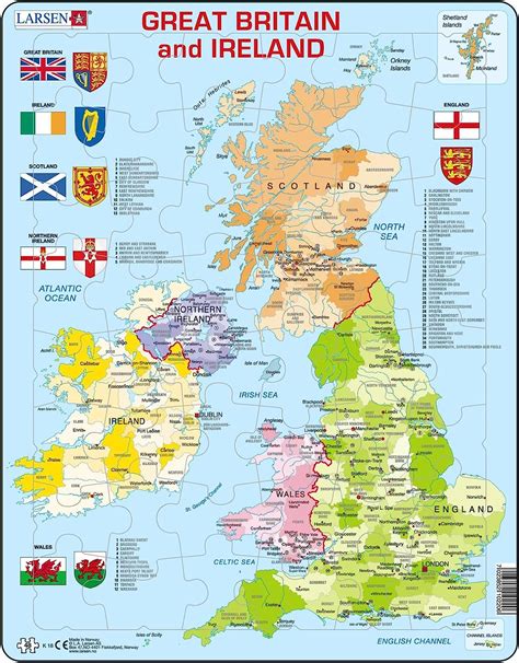 Larsen K18 Mappa Politica Della Gran Bretagna E Dell Irlanda Edizione