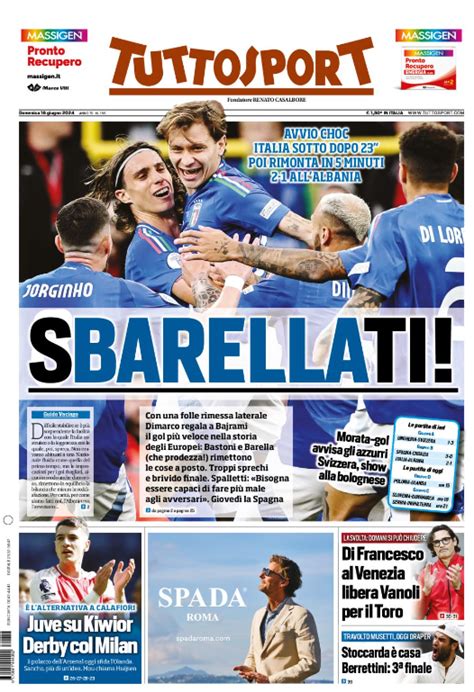 Prima Pagina Tuttosport Juventus Su Kiwior Derby Col Milan Pianeta Milan