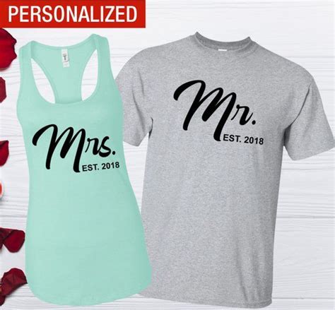 Husband And Wife Shirts Mr And Mrs Shirts Hubby Wifey Etsy Wife