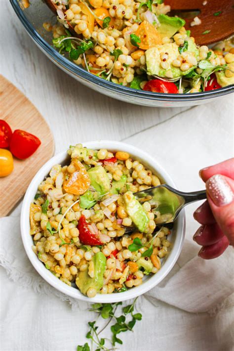 Easy Cherry Tomato Couscous Salad Vegan The Happy And Wholesome Mommy