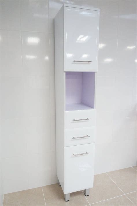 Tall Bathroom Cabinets White Gloss Semis Online