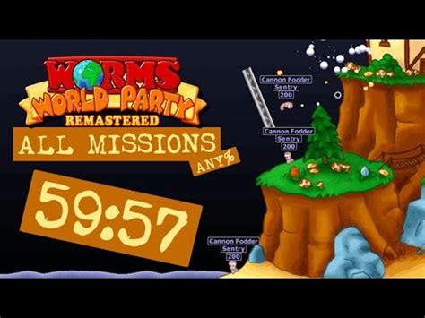 Worms World Party Remastered All Missions Any Nms Speedrun In