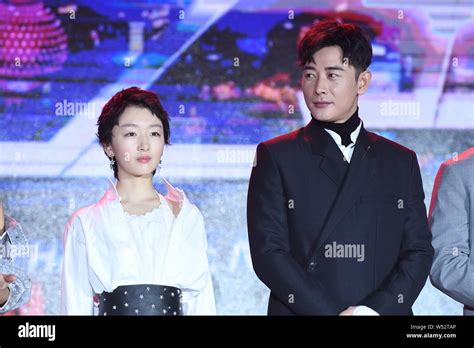 Chinese Actress Zhou Dongyu And Actor Luo Jin Attend A Press Conference