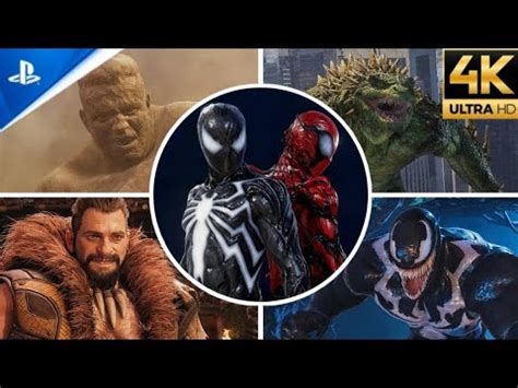 Symbiote Suit Vs All Bosses Fight Ultimate Difficulty Spider Man