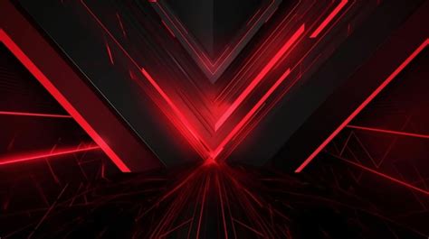 Premium Photo | Abstract futuristic black and red gaming background