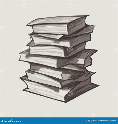 Stacked Books and Education Illustration Stock Vector - Illustration of education, paper: 282335405