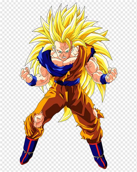 Dragon ball z son goku super saiyan 3 ilustración goku vegeta troncos