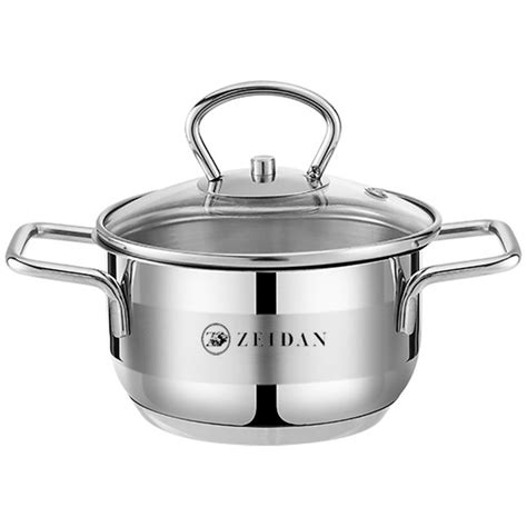 Кастрюля 1,6 л нержавеющая сталь со стеклянной крышкой, для ...