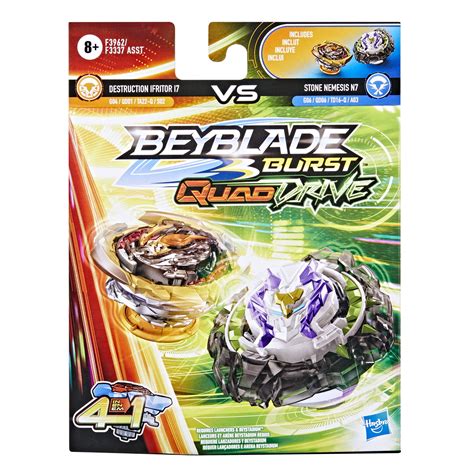 Beyblade Burst QuadDrive Destruction Ifritor I7 Stone Nemesis N7