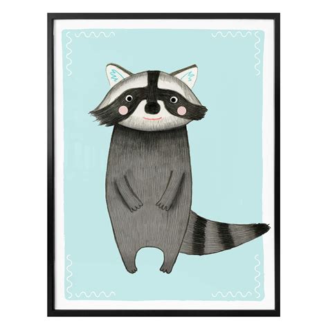 Poster Loske Raccoon Wall Art