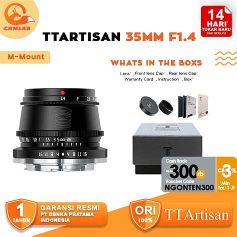 Jual Ttartisan Mm F Tt Artisan Manual Focus Lens Lensa Mount