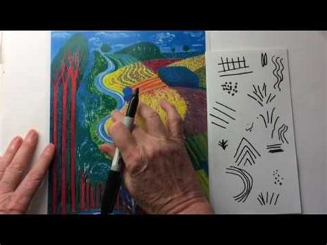 David Hockney Inspired Patterned Landscapes | David hockney art, David hockney landscapes, David ...