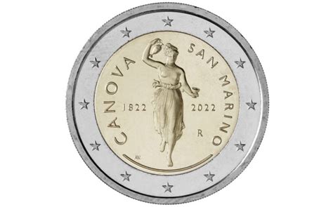 San Marino 2 Euro 2022 Antonio Canova Unc Eurocoinhouse