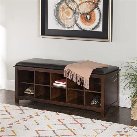 JEUPDAY 10 Pair Solid Wood Shoe Storage Bench | Wayfair