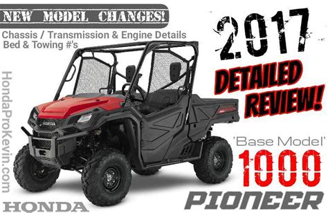 2017 Honda Pioneer 1000 Review Of Specs New Changes Base Model 3