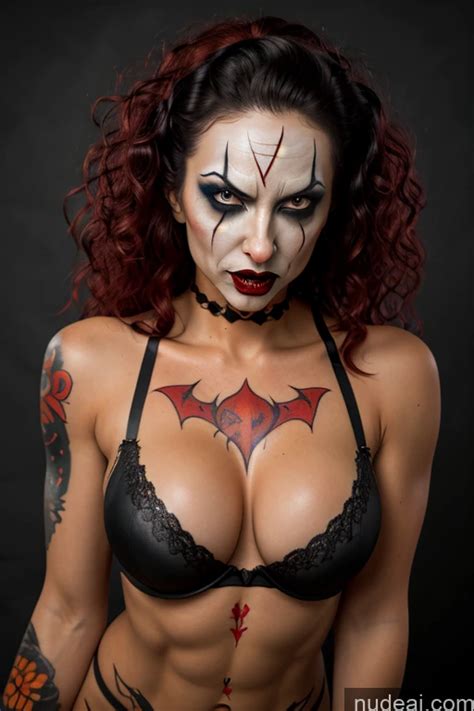 Bodypaint Halloween Vampire Devil Clown Close Up View Porn Pics Nude