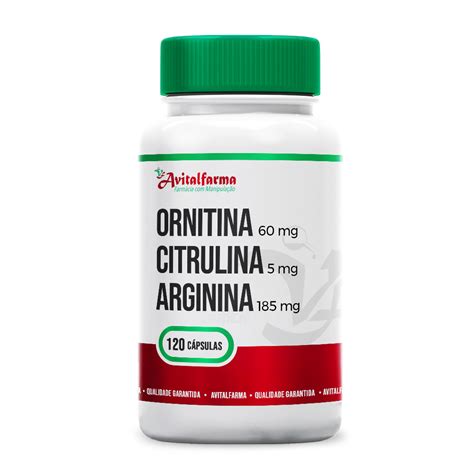 Ornitina Citrulina Arginina C Psulas Avitalfarma Farm Cia