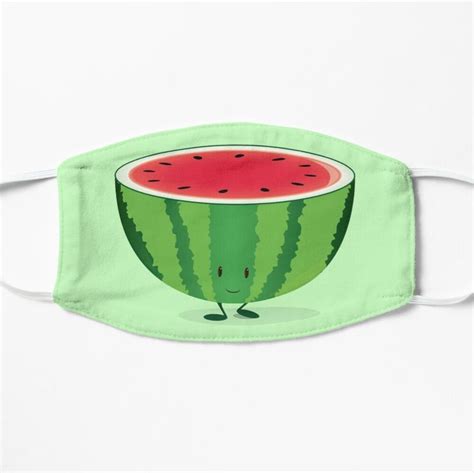 Smiling Watermelon Illustration Mask For Sale By Melissa Patton