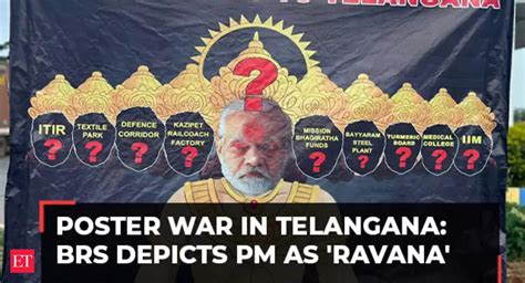 Telangana Poster War Ahead Of Modis Visit In Telangana Poster War