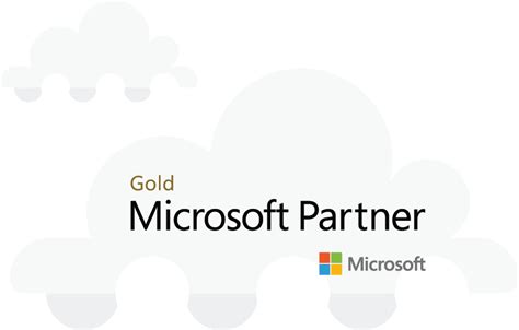 Flat Floud Design With Microsoft Partner Logo - Microsoft Dynamics ...