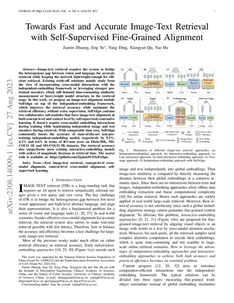 Towards Fast And Accurate Image Text Retrieval With Self Supervised