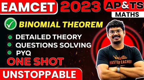 Binomial Theorem In One Shot For Eamcet Maths EAMCET 2024 Telangana