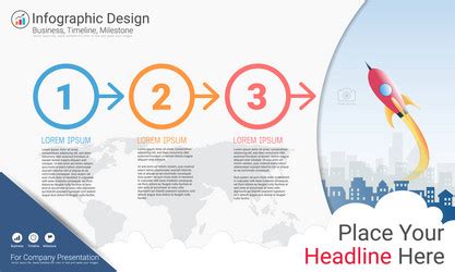 Road Milestone Timeline Diagram City Map Vector Image