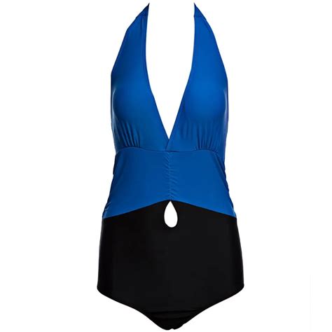 2 Colors Women Swimwear Stylish Gathered Ruffle One Piece Swimwear Swimsuit Trim Slimming One