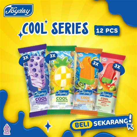 Jual Joyday Ice Cream Package Cool Series Pack Isi 12pcs Eskrim Stik