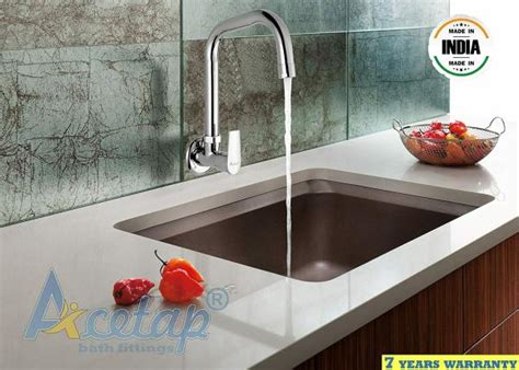 Acetap Brass Sink Cock Ovel Series Chrome Plated With Wall Flange JioMart